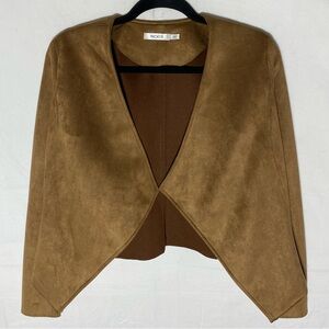 Ricki’s Brown Faux Suede Open Front Light Jacket S
